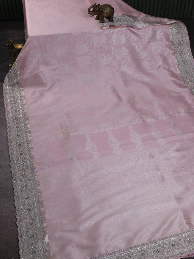 Light Pink Pure Kanchipuram Silk Saree