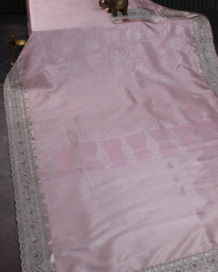 Light Pink Pure Kanchipuram Silk Saree