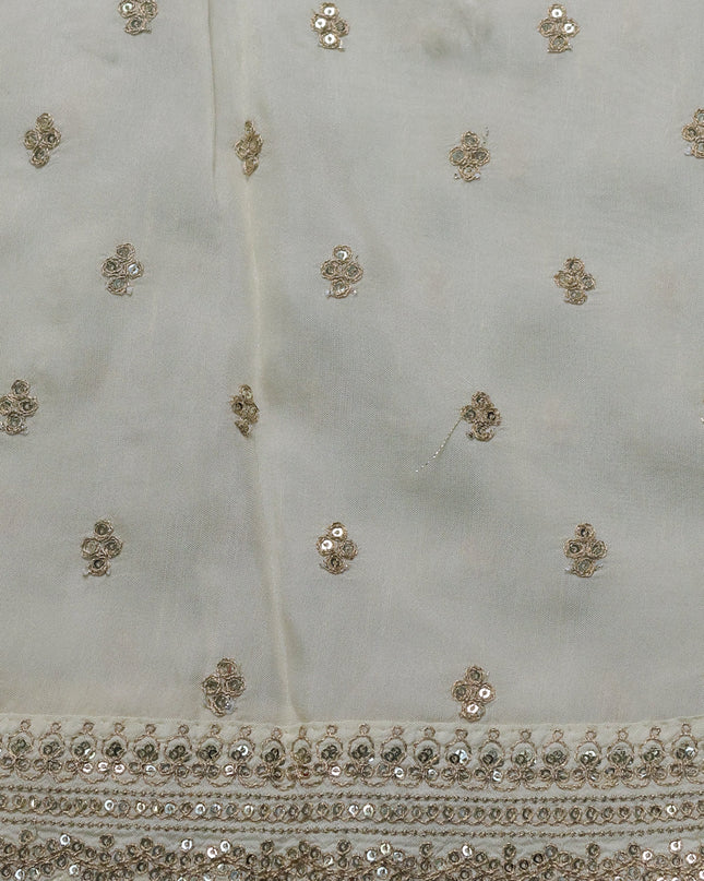 Off White Crepe Silk Saree