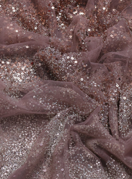 Lavender Net Embroidery Saree