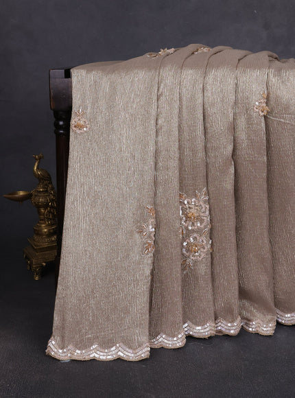 Chikku Shimmer Georgette Sequin Embroidery Saree