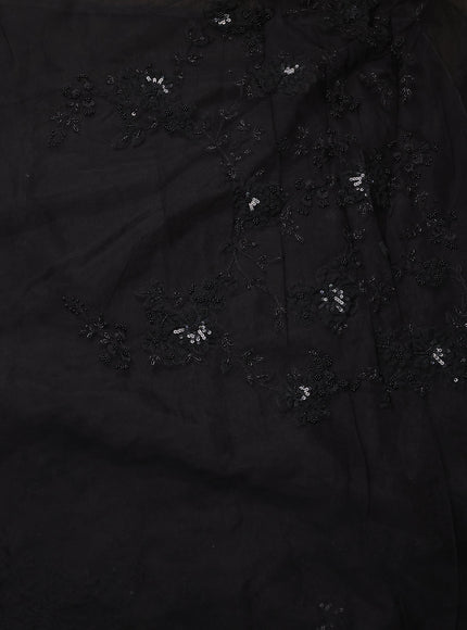 Black Organza Embroidery Saree