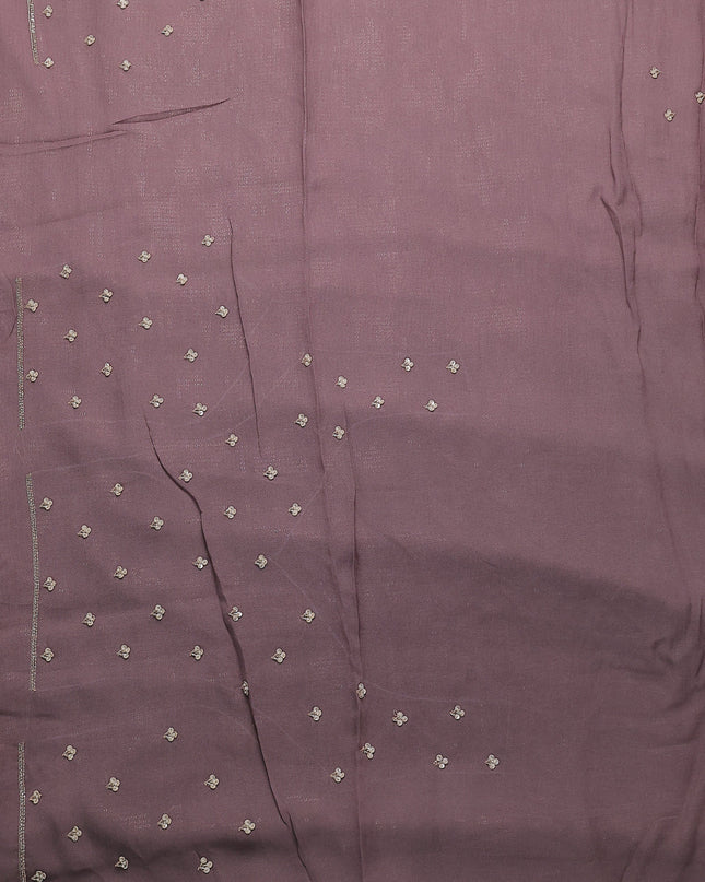 Mild Rosy Brown - Rosy Brown Georgette Sequin Embroidery Saree