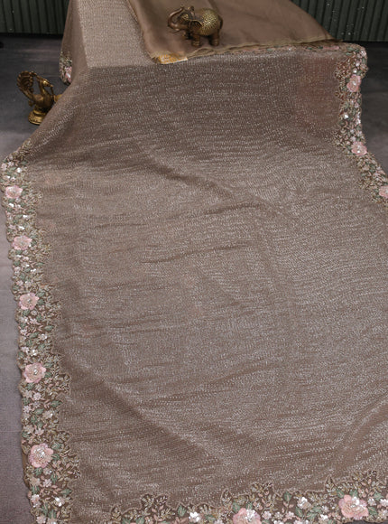 Chikku Netted Sequin Embroidery Saree