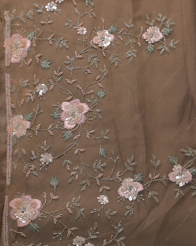 Chikku Netted Sequin Embroidery Saree