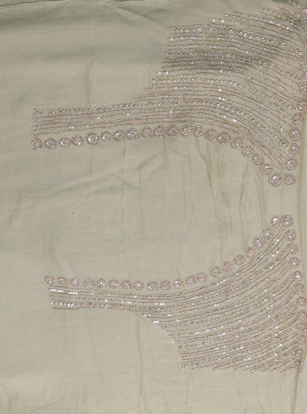 Pista Green Georgette Sequin Embroidery Saree