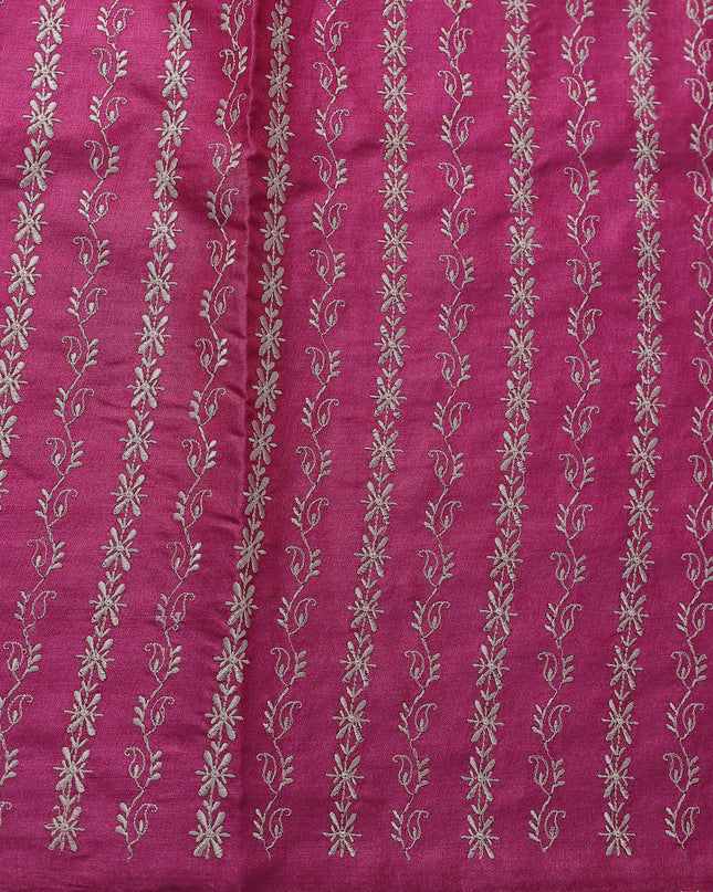 Light Pink -Magenta Pink Tussar Silk Saree