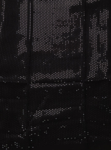Multi Colour -Black Crepe Embroidery Sequin Silk Saree