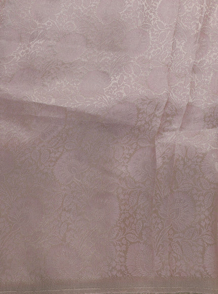 Mild Peach Georgette Embroidery Silk Saree