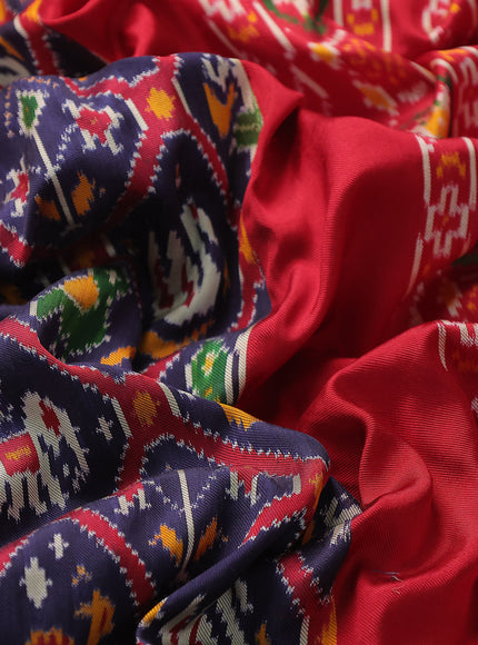 Blue Patan Patola Embroidery Silk Saree