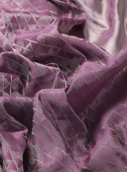 Pastel Purple - Peach Banarasi Silk Saree
