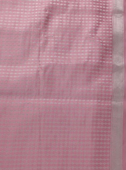 Pastel Purple - Peach Banarasi Silk Saree