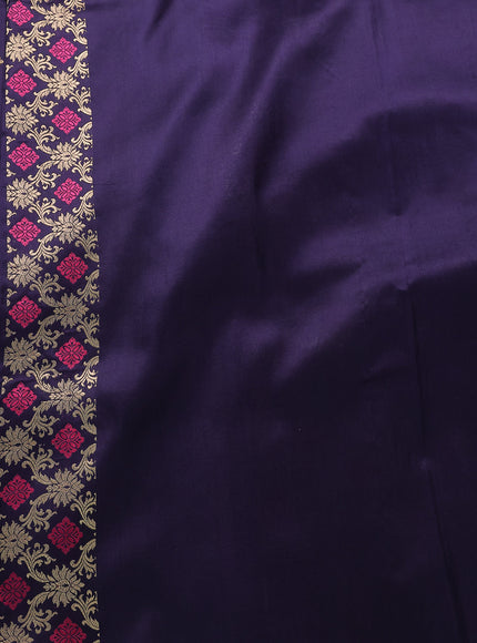 Navy Blue Banarasi Silk Saree