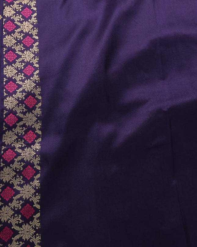 Navy Blue Banarasi Silk Saree