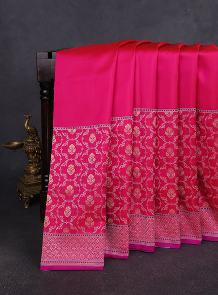 Rani Pink -Purple Banarasi Silk Saree