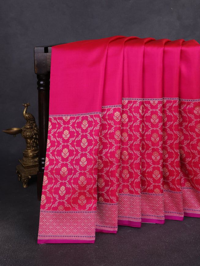 Rani Pink -Purple Banarasi Silk Saree