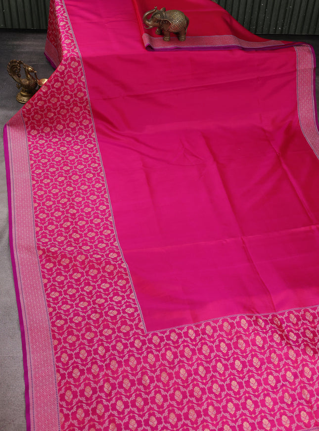 Rani Pink -Purple Banarasi Silk Saree