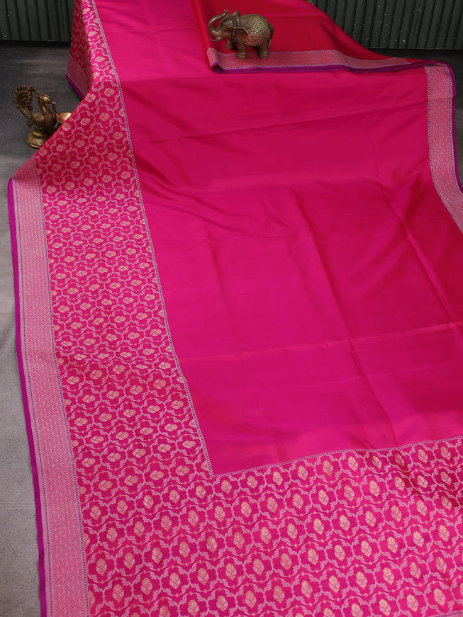 Rani Pink -Purple Banarasi Silk Saree