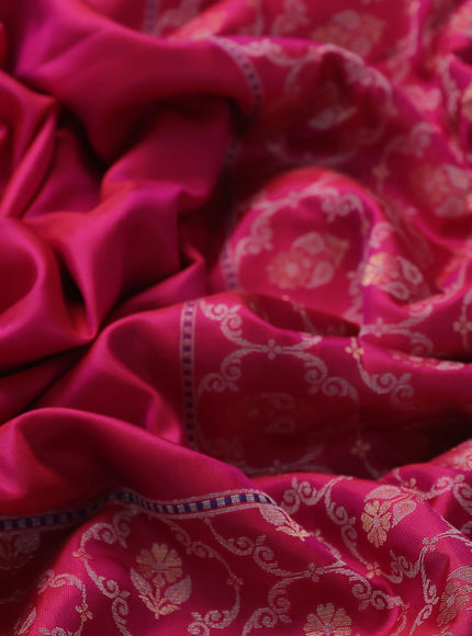 Rani Pink -Purple Banarasi Silk Saree