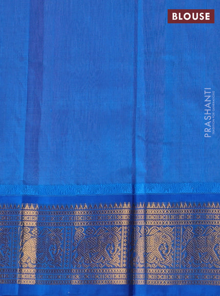 Kuppadam silk cotton saree light pink and cs blue with allover zari checks & lakshadeepam weaves and zari woven border
