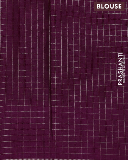 Semi tussar saree wine shade with allover embroidery design and zari woven border