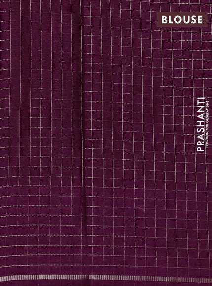 Semi tussar saree wine shade with allover embroidery design and zari woven border