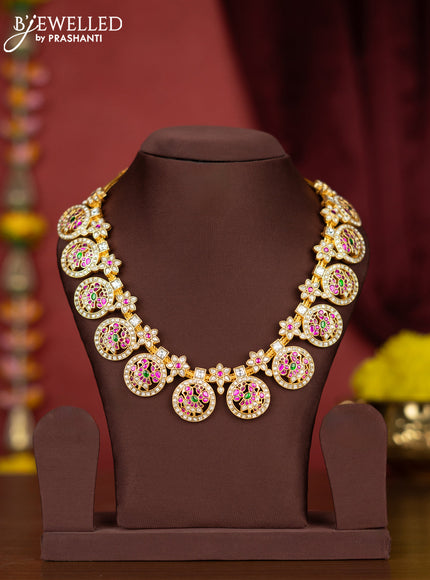 Jadau bottumala necklace with kemp jadau kundan stones