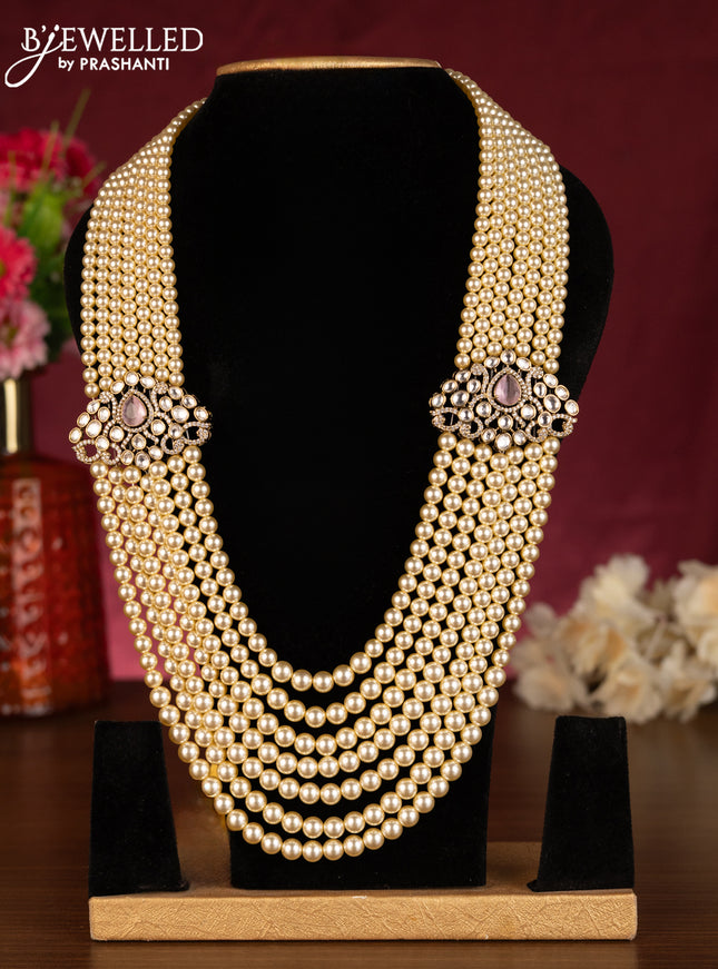 Beaded haaram with victorian finish mugappu pendant