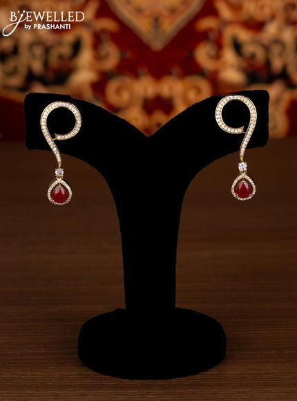 Ring type choker parrot design with ruby and cz stones