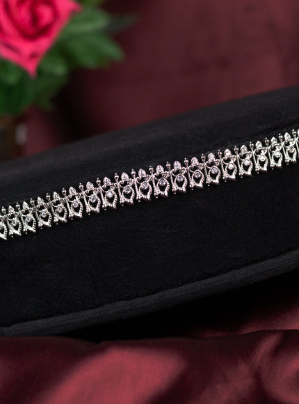 Zircon hip chain with cz stones