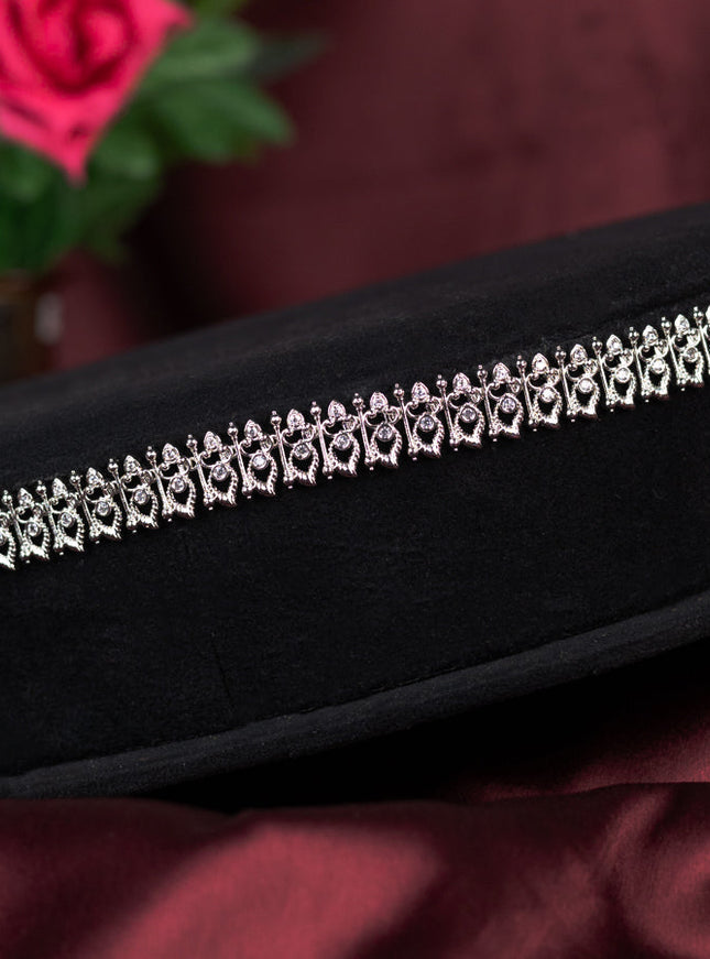 Zircon hip chain with cz stones