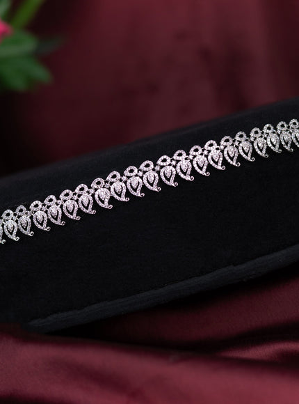 Zircon hip chain with cz stones