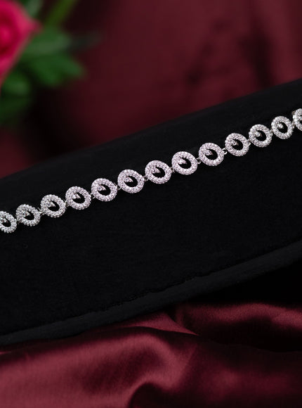 Zircon hip chain with cz stones