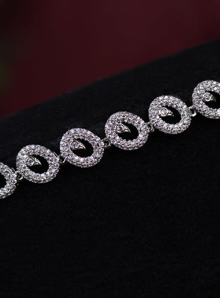 Zircon hip chain with cz stones