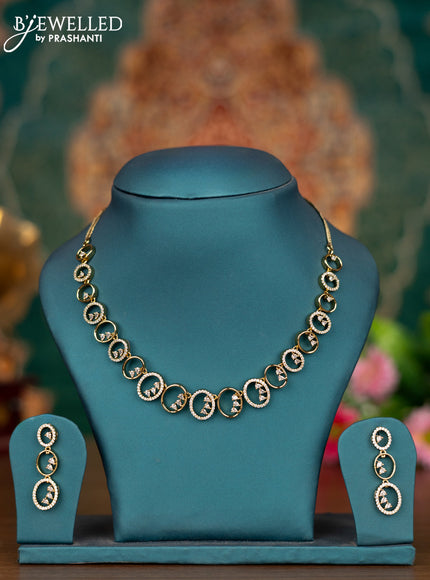 Necklace with cz stones in victorian finish