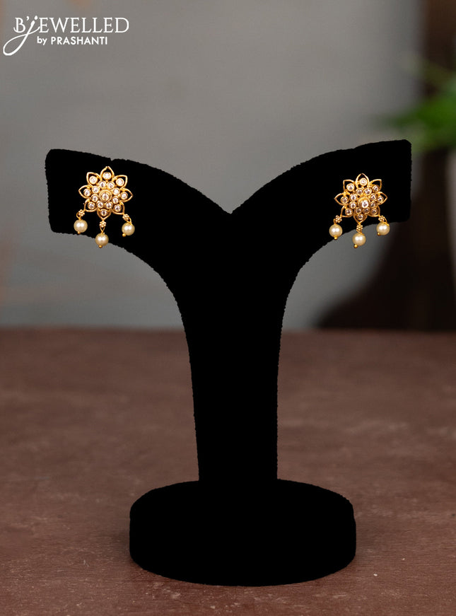 Antique choker with cz stones and pearl hangings
