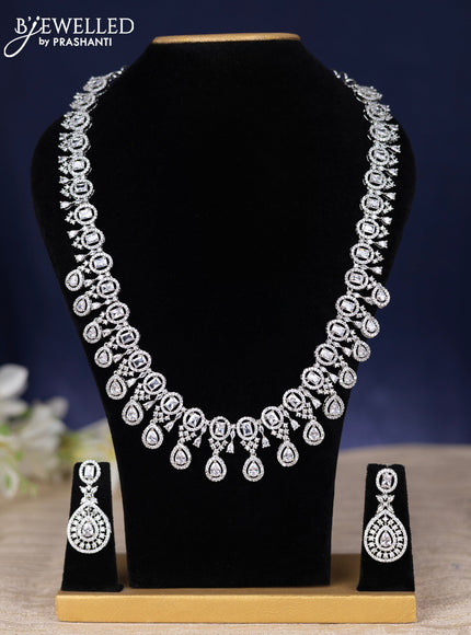 Zircon haram with cz stones and hangings