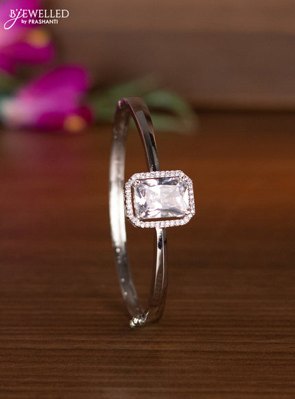 Bracelets with cz stones in silver finish