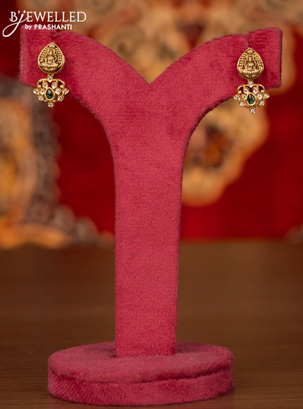 Antique haram lakshmi & peacock design with kemp and cz stone