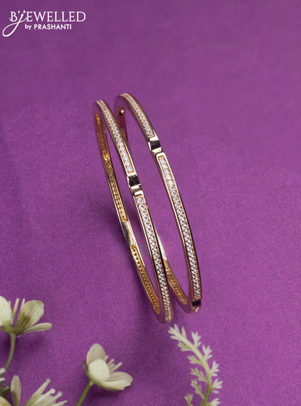 Bangles with cz stones in gold finish
