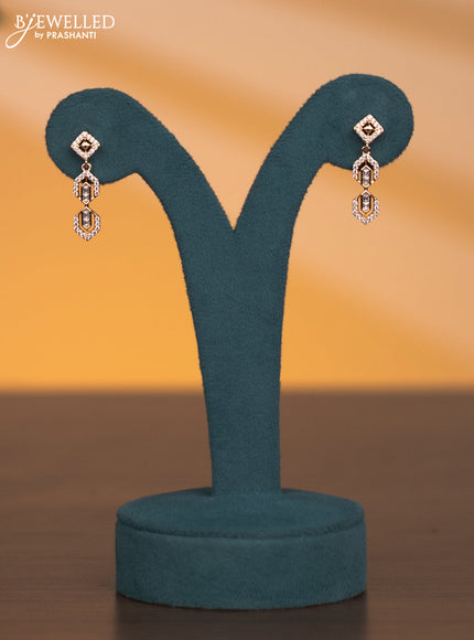 Zircon necklace with cz stones in gold finish
