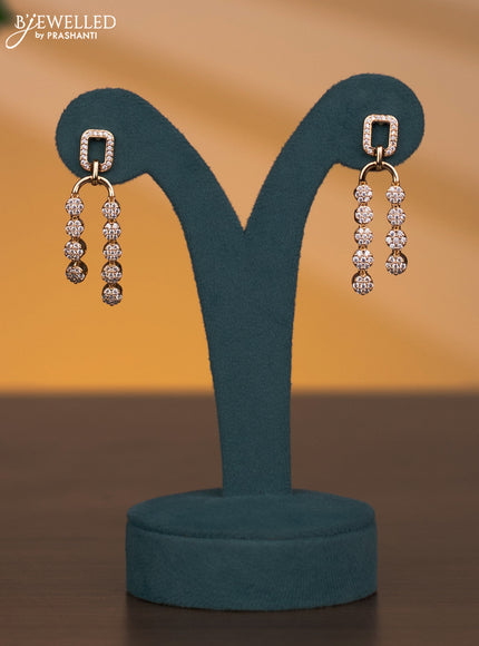 Zircon necklace with cz stones in gold finish