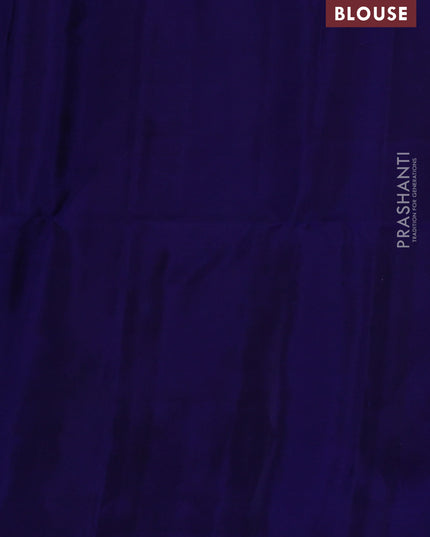 Pure soft silk saree blue with zari woven buttas and zari woven butta border