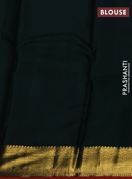 Pure kanchipuram silk saree sandal and green with allover zari weaves and zari woven korvai border