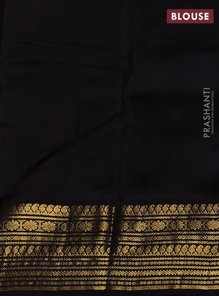Pure kanchipuram silk saree light pink and coffee brown with zari woven buttas and zari woven korvai border