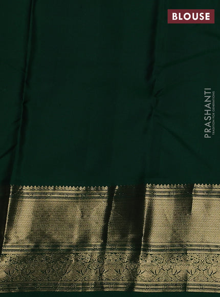 Pure kanchipuram silk saree mauve pink and green with allover zari checked pattern and zari woven border