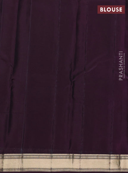 Kanchipuram silk saree orange and deep wine with zari woven buttas and zari woven border