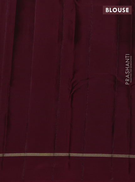 Kanchipuram silk saree coffee brown and magenta pink with zari woven buttas and zari woven simple border