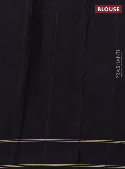 Kanchipuram silk saree rustic orange and deep coffee brown with allover zari weaves and rettapet zari woven border