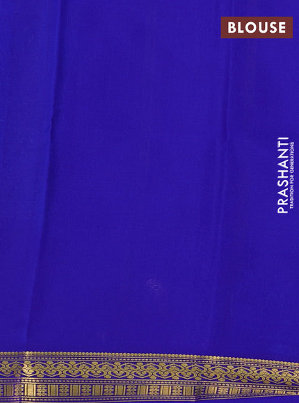 Pure Soft silk saree purple and bluish green with thread woven buttas and thread woven border